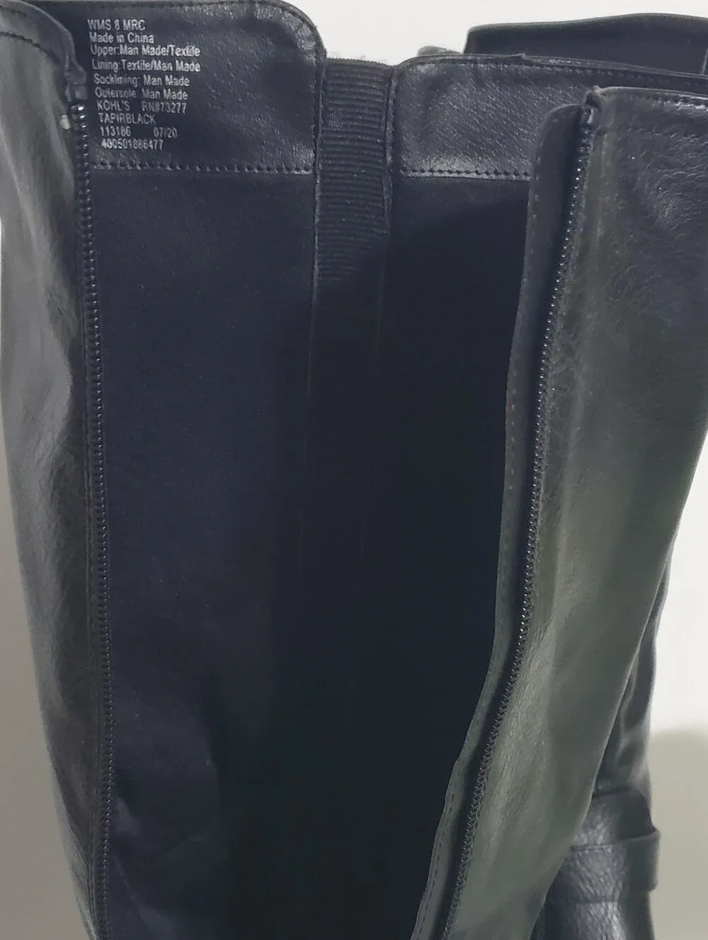 NWT Croft & Barrow Black Faux Leather Riding Boots Women's Size 8